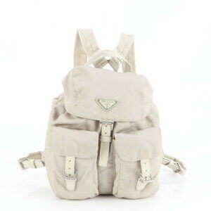 Prada Tessuto leather backpack triangle logo MEE